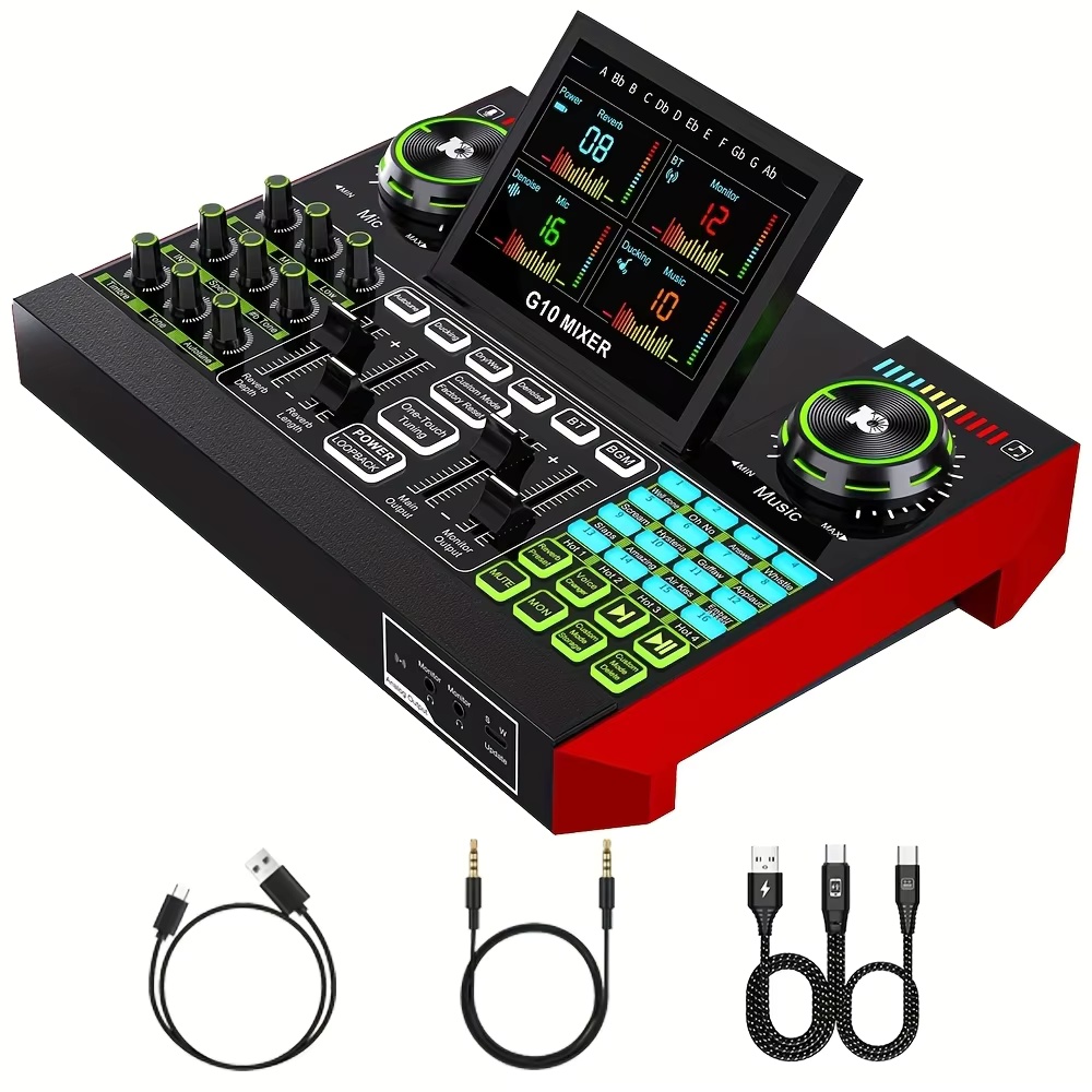 Pc Gaming Live Streaming - Tenlamp G10 Microphone de podcast avec