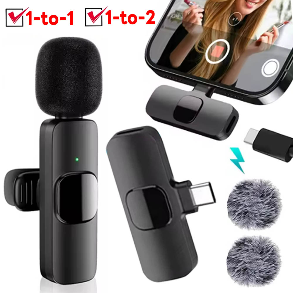 Gaming Microphone - Microphone Lavalier sans Fil Portable Type-C