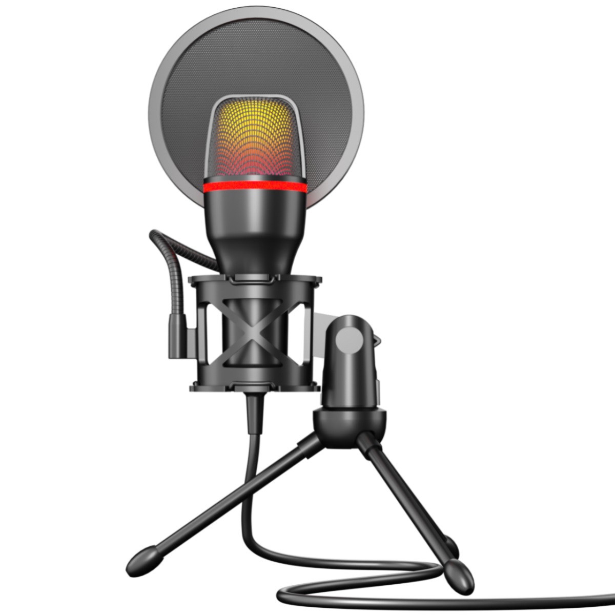 Pc Gaming Live Streaming - Microphone à condensateur professionnel pour ordinateur,