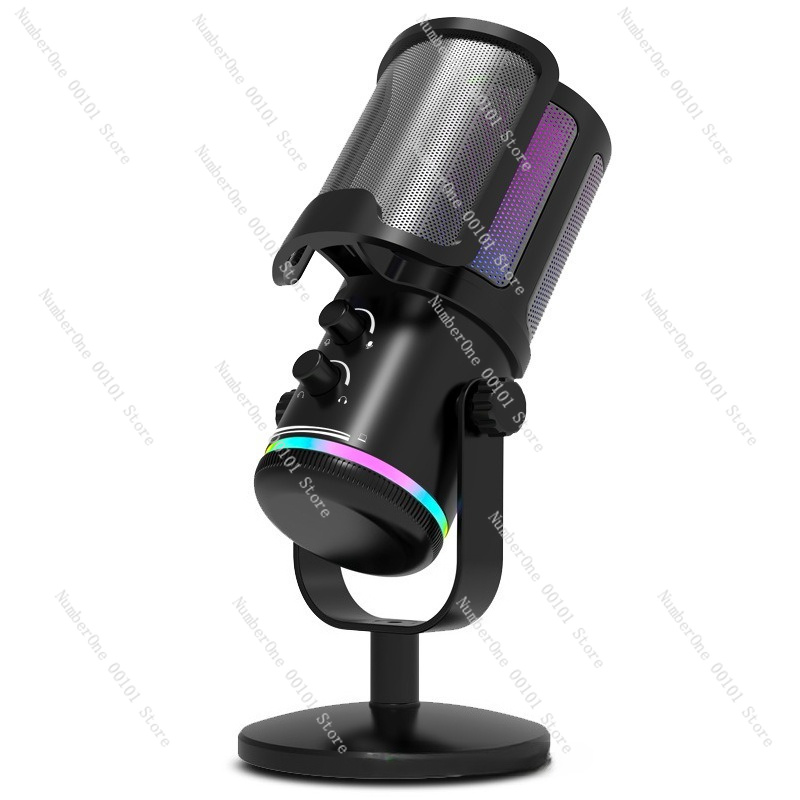 Gaming Microphone - Microphone à condensateur USB RGB, micro