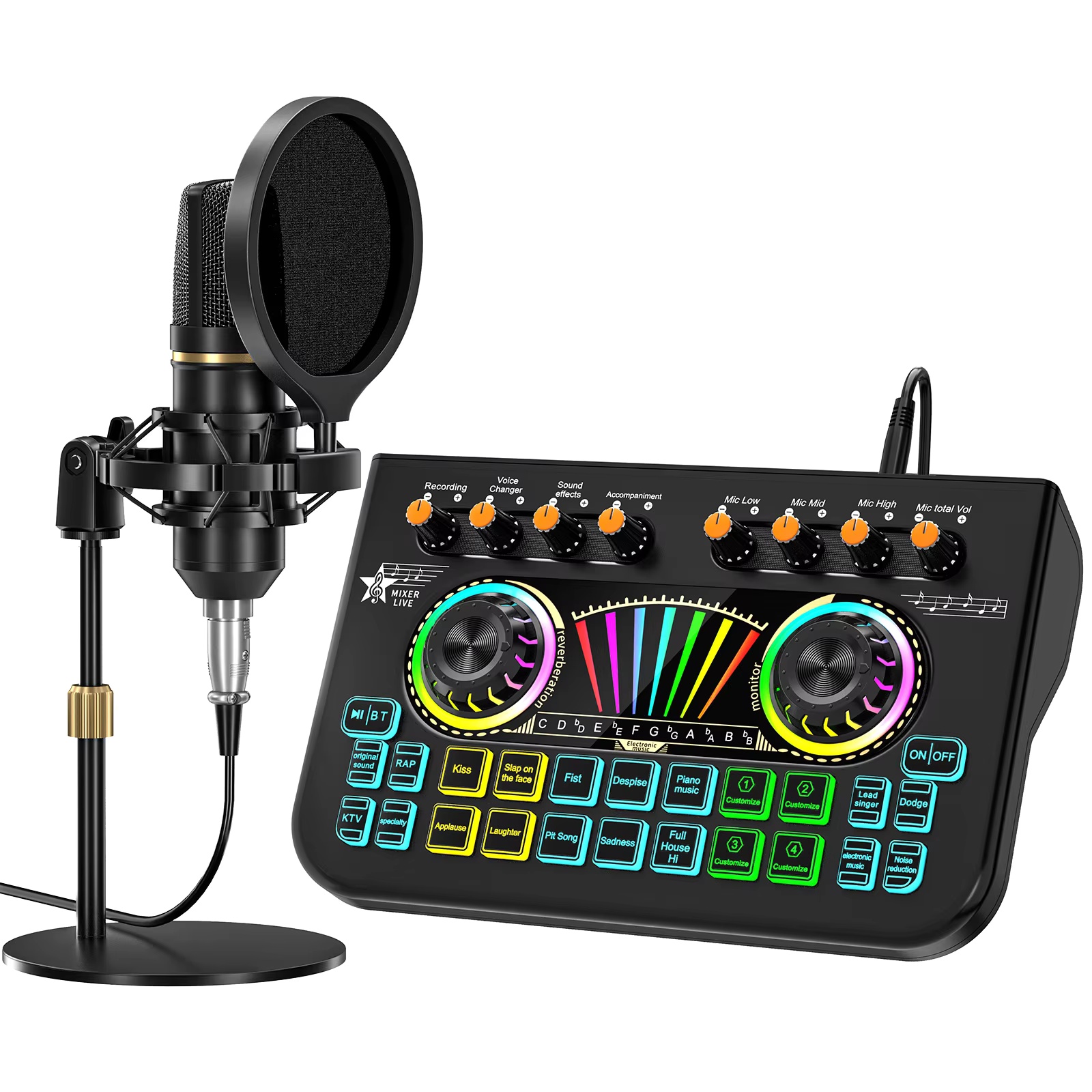 Pc Gaming Live Streaming - Pack d'équipement de podcast Tenlamp avec
