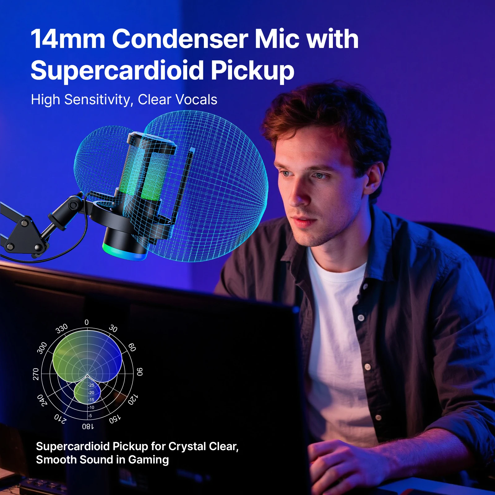 Microphone de jeu USB RGB BOYA - Pc Gaming Live Streaming avis et prix