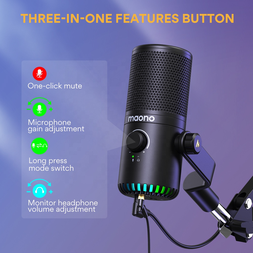 Microphone de jeu RGB programm - Gaming Microphone avis et prix