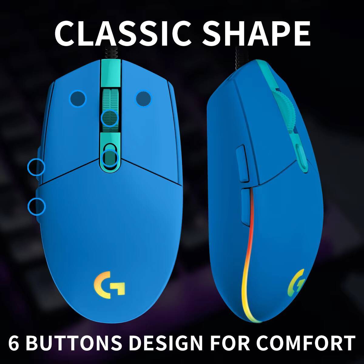 Souris de jeu Logitech G203 LI - Pc Gaming Gta 6 avis et prix