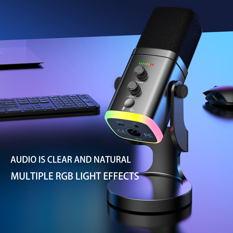 Microphone de jeu RGB, Microph - Pc Gaming Live Streaming avis et prix