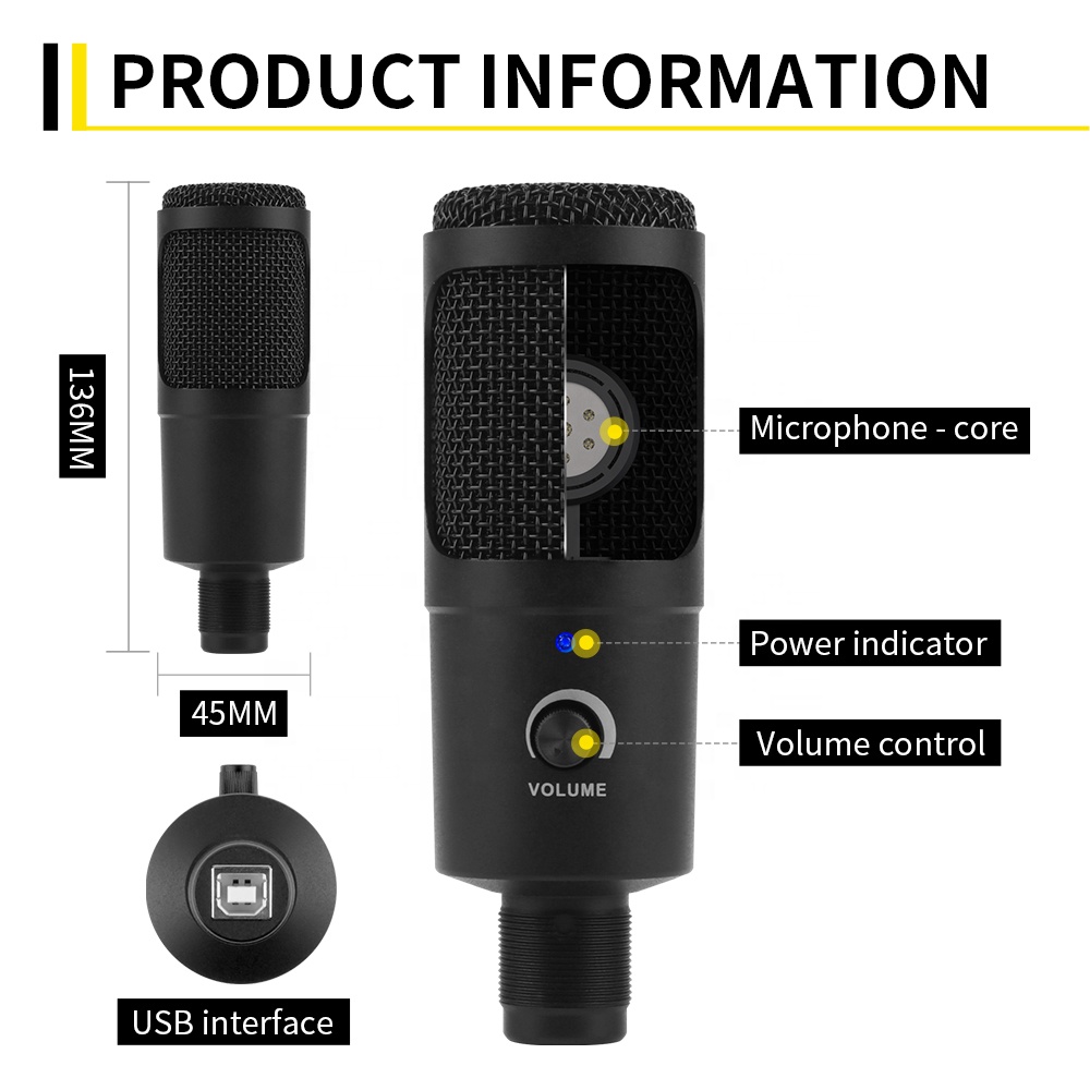 XTUGA K30 professionnel filair - Gaming Microphone avis et prix