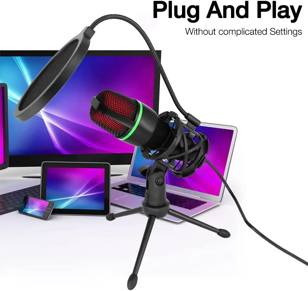 Microphone à condensateur USB  - Pc Gaming Live Streaming avis et prix