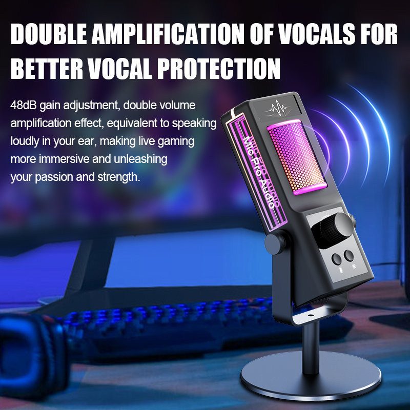Microphone à condensateur Rgb  - Pc Gaming Live Streaming avis et prix