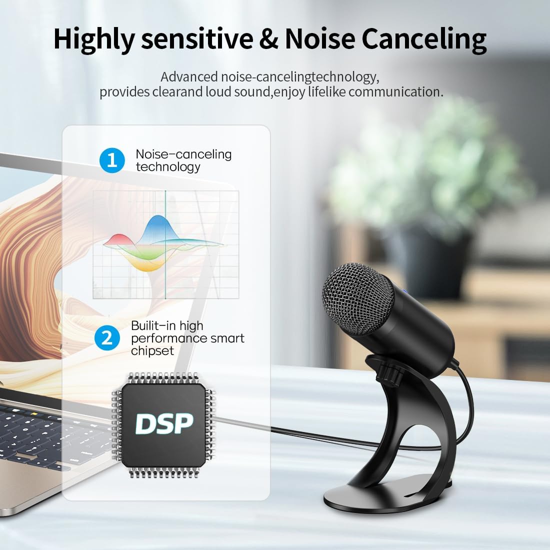Microphone USB professionnel à - Gaming Microphone avis et prix