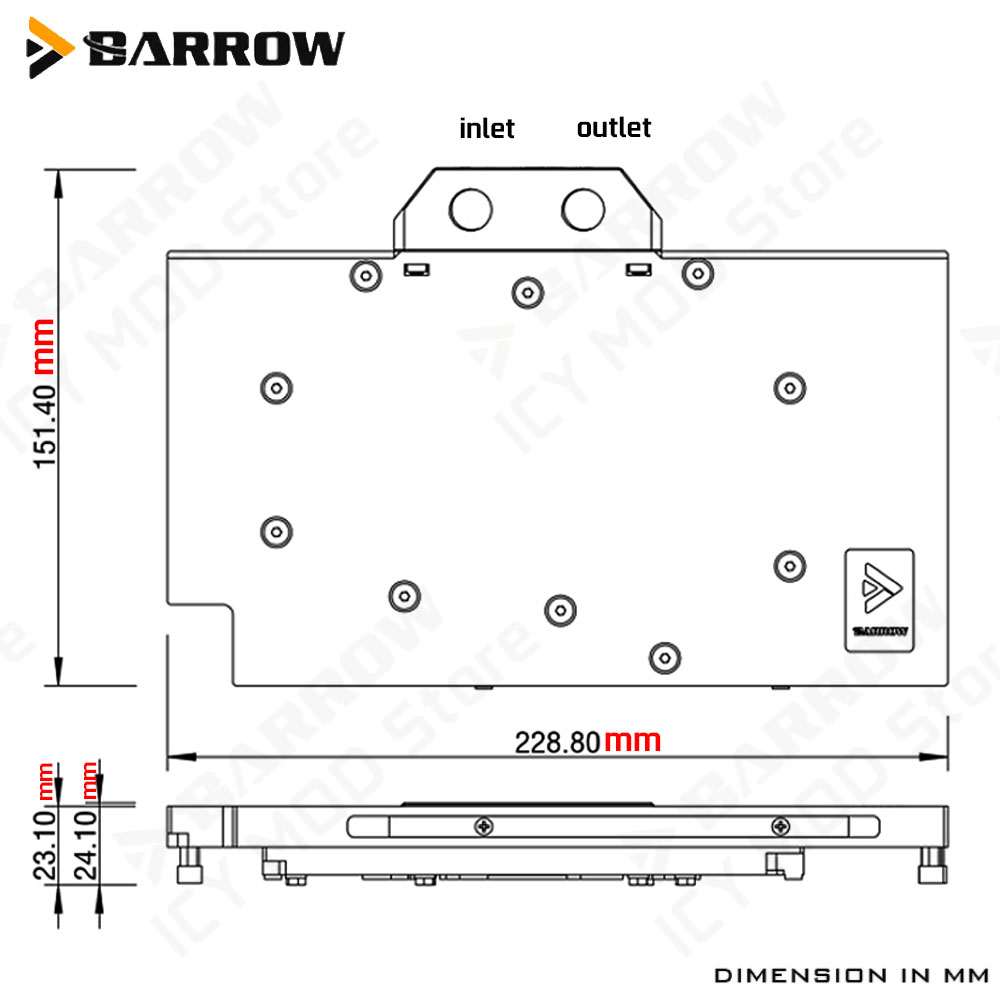 Carte d'affichage Barrow bloc  - Pc Gaming Rtx 5090 avis et prix