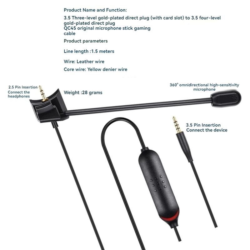 [NOUVEAU!CCDD】 Câble audio de  - Gaming Microphone avis et prix